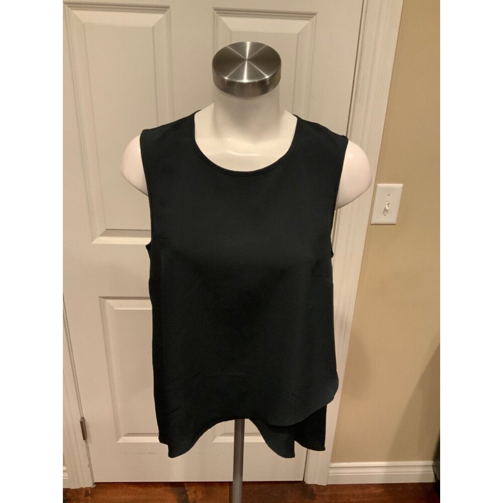 BCBG Max Azria Black Sleeveless Crepe Top NWT $138, Size Small